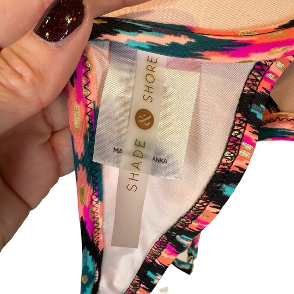 Shade & Shore Bikini Top Womens Padded Push Up Wired Halter 90s 34D - Picture 6 of 10